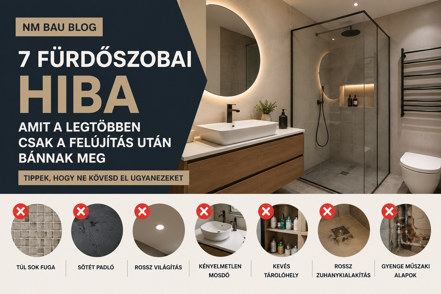 7 fürdőszobai hiba, amit a legtöbben csak a felújítás után bánnak meg