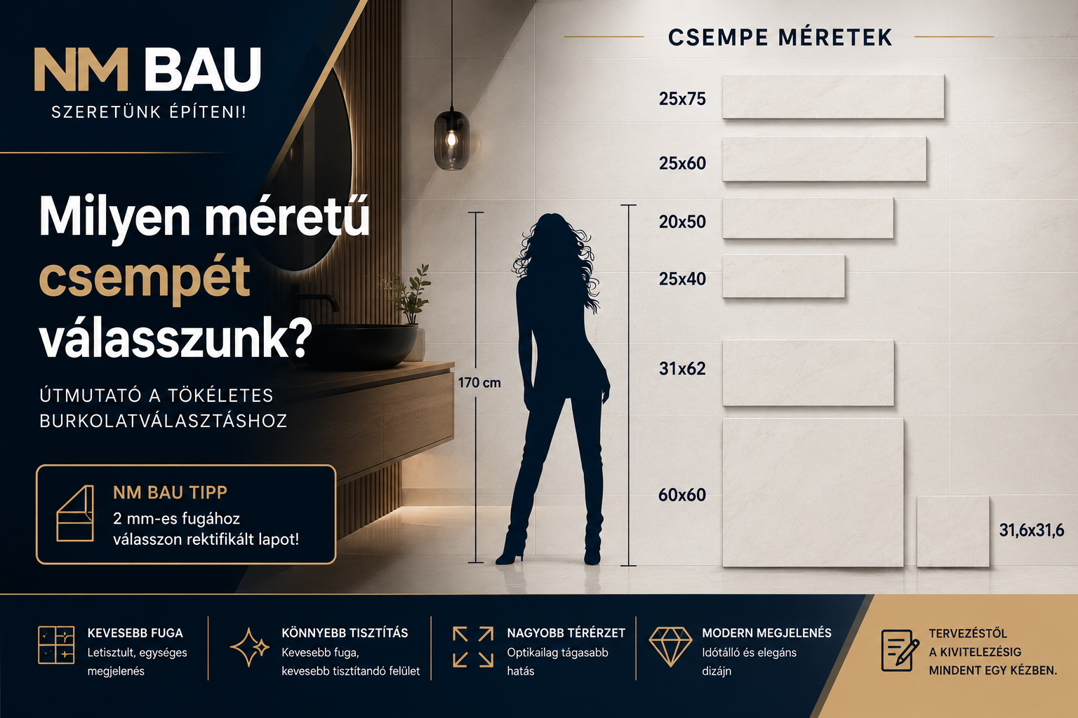 Milyen méretű csempét válasszunk?